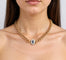 Collier Collier moderne avec pendentif en or jaune 18 ct, diamants et saphir 58 Facettes 131/26 E
