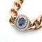 Collier Collier moderne avec pendentif en or jaune 18 ct, diamants et saphir 58 Facettes 131/26 E