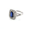 Bague 53 Bague en or blanc 18 ct avec saphir et diamants 58 Facettes 100/26 D 62/26