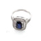 Bague 53 Bague en or blanc 18 ct avec saphir et diamants 58 Facettes 100/26 D 62/26