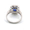 Bague 53 Bague en or blanc 18 ct avec saphir et diamants 58 Facettes 100/26 D 62/26