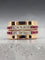 Bague 52 Bague tank en or rose et blanc 18 carats, rubis et diamants 58 Facettes 90691-ac12538