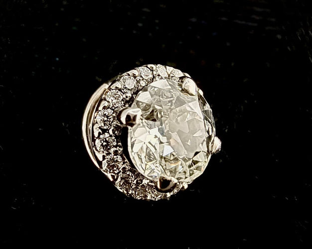 Pendentif Pendentif en or blanc 18 carats avec diamants 58 Facettes Pendentif 15