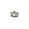Bague 52 Bague ancienne en or jaune 18 ct et argent avec diamants 58 Facettes 132/26 A