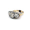 Bague 52 Bague ancienne en or jaune 18 ct et argent avec diamants 58 Facettes 132/26 A
