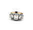 Bague 52 Bague ancienne en or jaune 18 ct et argent avec diamants 58 Facettes 132/26 A