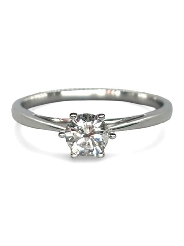 Bague 52 Solitaire - Bague en or blanc 18K et diamant 0,39 ct 58 Facettes 1737