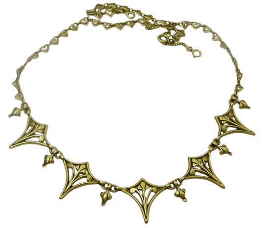 Collier Collier vintage à maillons français en or 18 carats 58 Facettes necklace 2