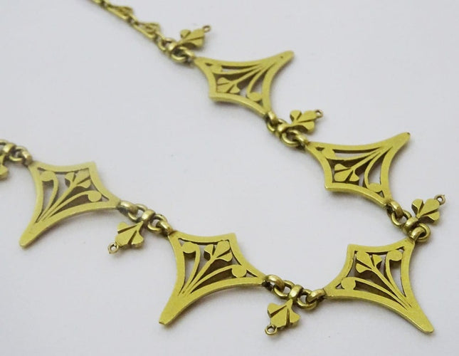 Collier Collier vintage à maillons français en or 18 carats 58 Facettes necklace 2