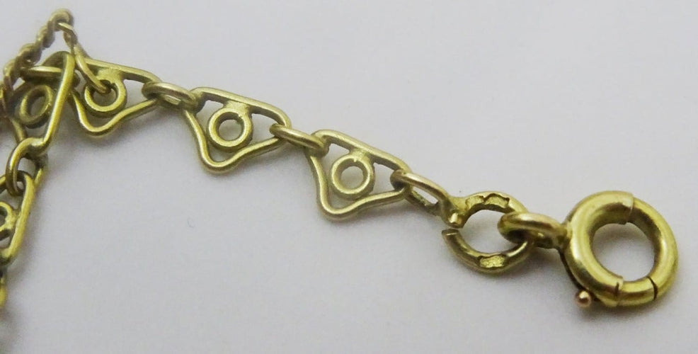 Collier Collier vintage à maillons français en or 18 carats 58 Facettes necklace 2