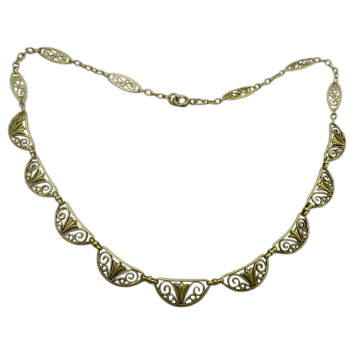 Collier Collier vintage - maillons fer à cheval en or jaune 18 carats 58 Facettes necklace 3