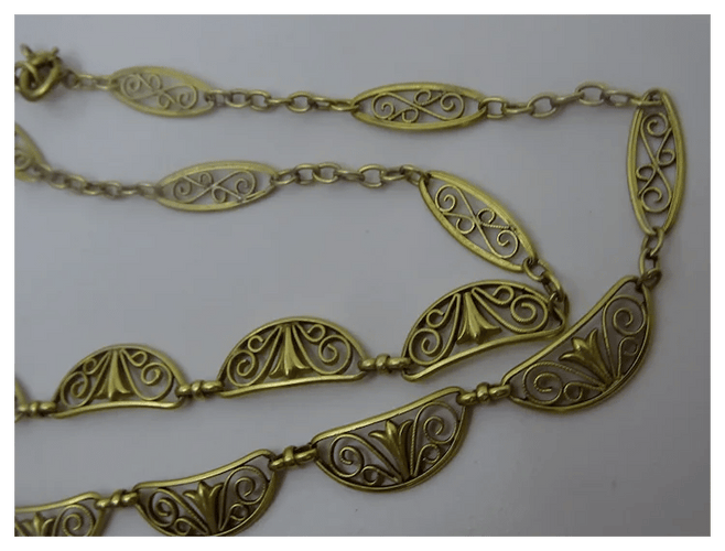Collier Collier vintage - maillons fer à cheval en or jaune 18 carats 58 Facettes necklace 3