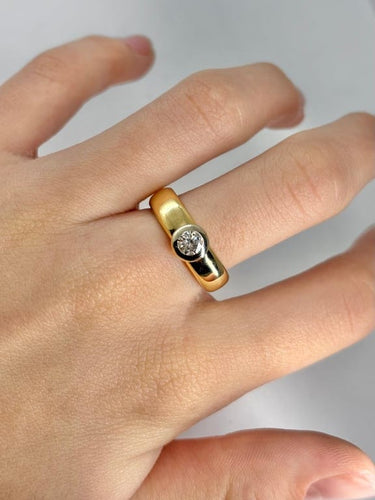 Bague 53 Solitaire - Bague en or jaune 18K et diamant 0,50 ct 58 Facettes 1667