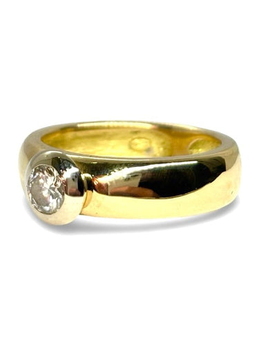 Bague 53 Solitaire - Bague en or jaune 18K et diamant 0,50 ct 58 Facettes 1667