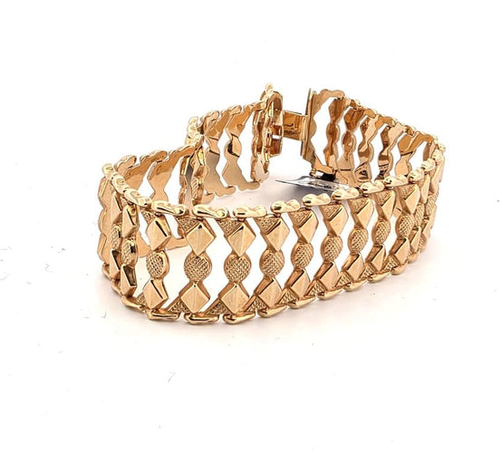 Bracelet Bracelet vintage en or jaune 18 ct massif 58 Facettes BR ORO 18kt III