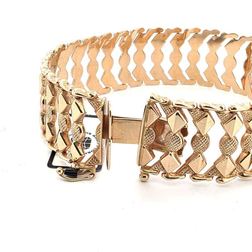 Bracelet Bracelet vintage en or jaune 18 ct massif 58 Facettes BR ORO 18kt III