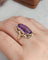 Bague 59 Bague ancienne en or jaune 14 carats au saphir Verneuil 58 Facettes 538