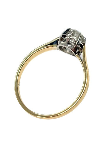 Bague 55 Solitaire - Bague en or jaune 18K avec diamant 0,50 ct 58 Facettes 1701