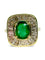 Bague 52 Bague ancienne en or jaune 18K avec émeraude et diamants 58 Facettes 1690