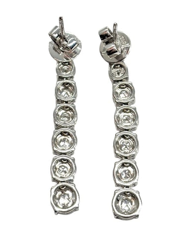 Boucles d'oreilles Boucles d'oreilles pendantes en or blanc 18K et diamants 2 ct 58 Facettes 1540