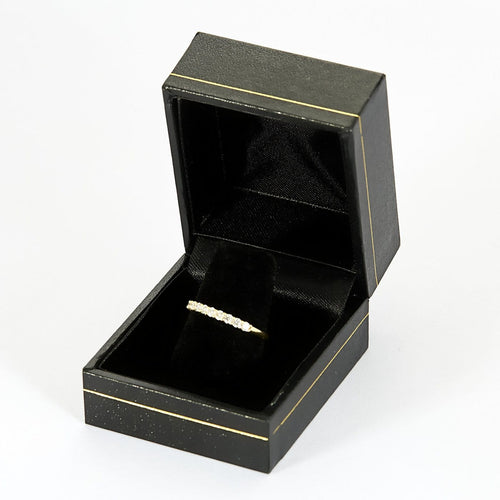 Bague 51 Demi-alliance - Bague en or jaune 18 carats et diamants 58 Facettes BAGUE-002
