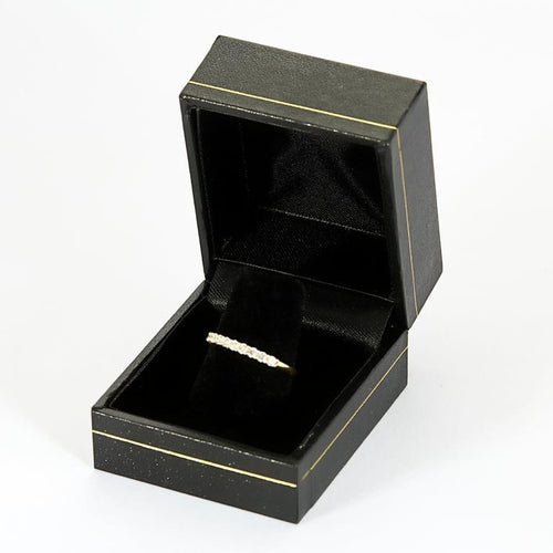 Bague 51 Demi-alliance - Bague en or jaune 18 carats et diamants 58 Facettes BAGUE-002