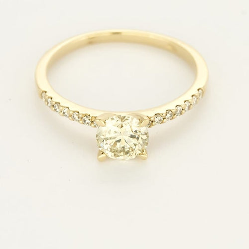 Bague 51 Bague Solitaire en or jaune et diamants 58 Facettes EDSR-3