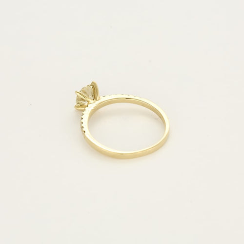Bague 51 Bague Solitaire en or jaune et diamants 58 Facettes EDSR-3