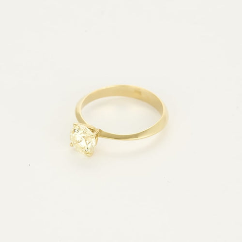 Bague 50.5 Bague Solitaire en or jaune et diamant 58 Facettes EDSR-4