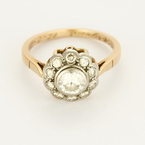 Bague 55 Ravissante bague marguerite en or deux tons 58 Facettes B260113