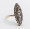 Bague 52 Bague marquise antique en or 18k, argent et diamants taille rose 58 Facettes A06668