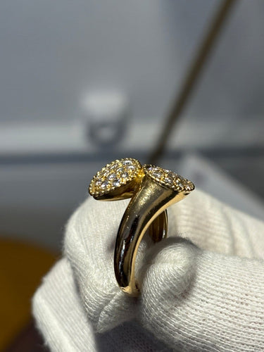 Bague 55.5 Bague toi et moi en or 18k et diamants 10,09 g 58 Facettes Bague