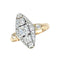 Bague 50 Bague marquise losange en or 18 carats et diamants (vers 1900) 58 Facettes AB684