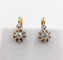 Boucles d'oreilles Dormeuses antiques en or rose 18k, platine et diamants taille ancienne 58 Facettes A06748
