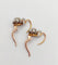 Boucles d'oreilles Dormeuses antiques en or rose 18k, platine et diamants taille ancienne 58 Facettes A06748