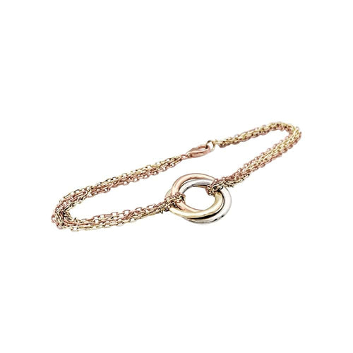 Bracelet Bracelet Cartier "Trinity", trois tons d'or. 58 Facettes 35415