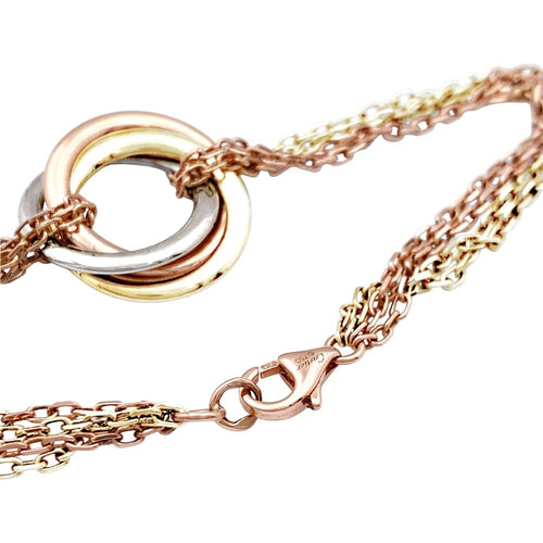 Bracelet Bracelet Cartier "Trinity", trois tons d'or. 58 Facettes 35415