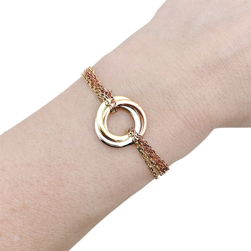 Bracelet Bracelet Cartier "Trinity", trois tons d'or. 58 Facettes 35415