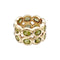 Bague 52 Bague bandeau or jaune et péridots. 58 Facettes 35437