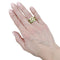 Bague 52 Bague bandeau or jaune et péridots. 58 Facettes 35437
