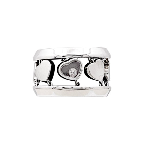 Bague 53 Bague Chopard, "Happy Diamond Amore", or blanc et diamant. 58 Facettes 35387