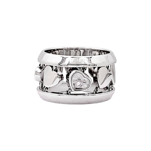 Bague 53 Bague Chopard, "Happy Diamond Amore", or blanc et diamant. 58 Facettes 35387