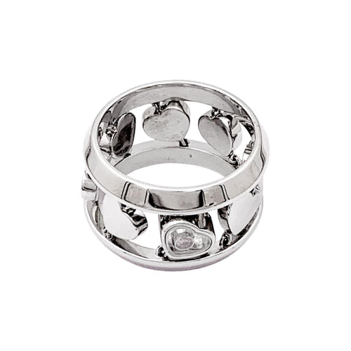 Bague 53 Bague Chopard, "Happy Diamond Amore", or blanc et diamant. 58 Facettes 35387