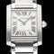 Montre Cartier Tank Française 2300 - Montre dame en acier, quartz (2003) 58 Facettes CRT/TNK/004