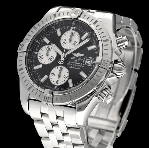 Montre Breitling Chronomat Evolution A13356 - Montre automatique en acier 44 mm 58 Facettes BTL/CHM/195