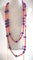 Collier Collier sautoir ancien en or jaune, corail méditerranéen et améthystes 58 Facettes