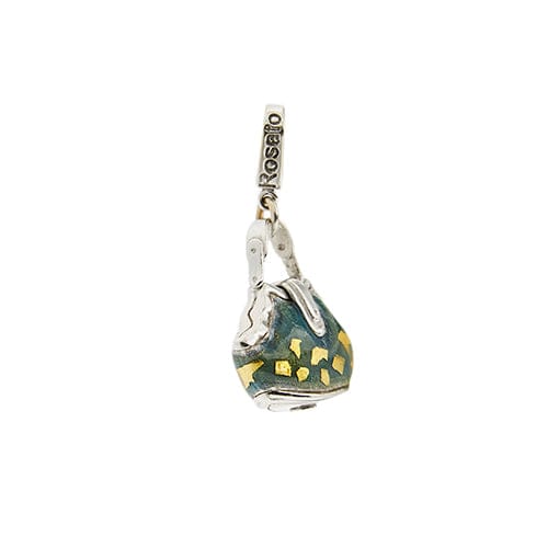 Pendentif Rosato Bags - Pendentif valise en or blanc 18 ct émaillé vert 58 Facettes 40718