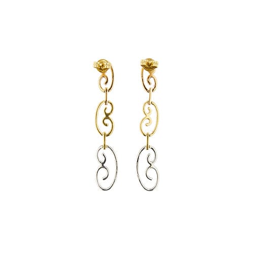 Boucles d'oreilles Boucles d'oreilles pendantes - Dégradé en or 18 ct et diamants 58 Facettes 40627