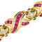 Bracelet Bracelet - en or jaune 18 kt, rubis et diamants 58 Facettes 41219