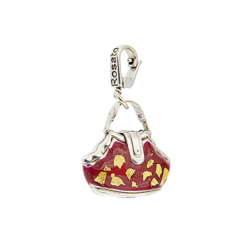 Pendentif Rosato Bags - Pendentif valise en or blanc 18 ct émaillé rouge 58 Facettes 40717